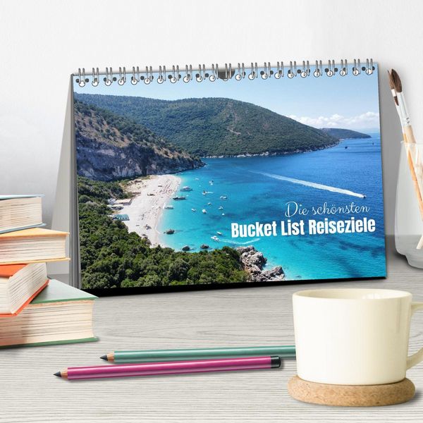 Produktbild: Die sch&ouml;nsten Bucket List Reiseziele (Tischkalender 2026 DIN A5 quer), CALVENDO Monatskalender