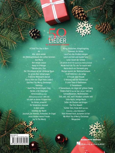 Produktbild: 50 Weihnachtslieder f&uuml;r klassische Gitarre