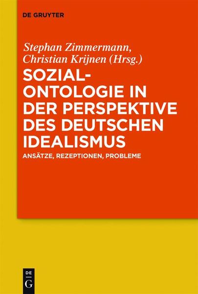Produktbild: Sozialontologie in der Perspektive des deutschen Idealismus