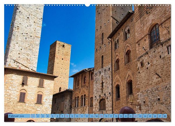 Produktbild: Impressionen aus San Gimignano (Wandkalender 2026 DIN A2 quer), CALVENDO Monatskalender