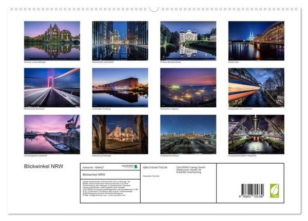 Produktbild: Blickwinkel NRW (hochwertiger Premium Wandkalender 2026 DIN A2 quer), Kunstdruck in Hochglanz