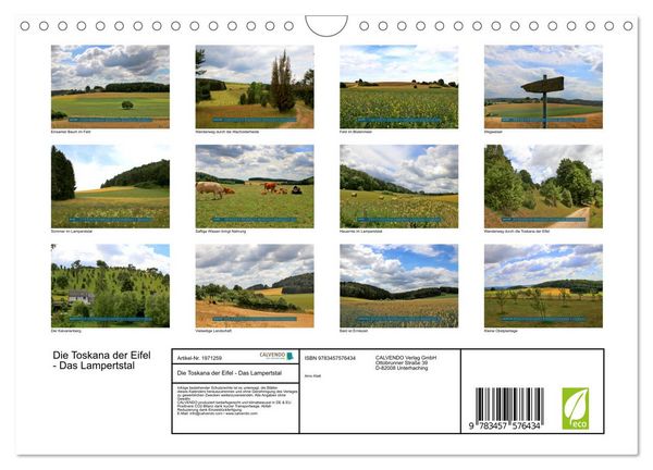 Produktbild: Die Toskana der Eifel - Das Lampertstal (Wandkalender 2026 DIN A4 quer), CALVENDO Monatskalender