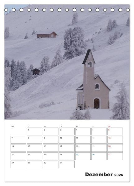 Produktbild: Alta Badia &ndash; Traumlandschaft f&uuml;r Bergsteiger und Wanderer (Tischkalender 2026 DIN A5 hoch), CALVENDO Monatskalender