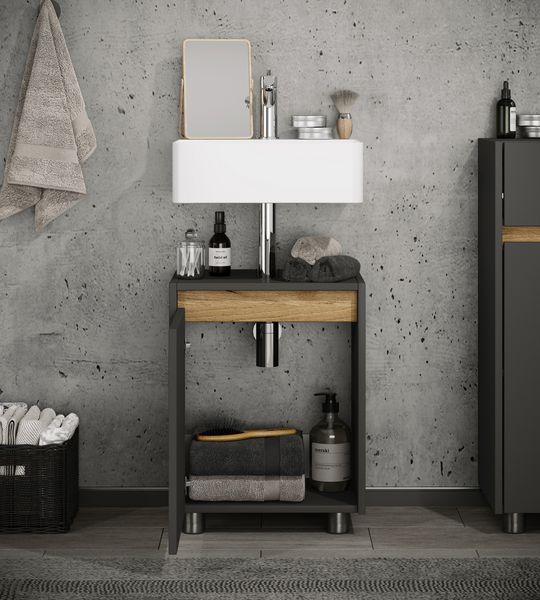 Produktbild: Holz Badschrank Badunterschrank 55x42x33 Cosila