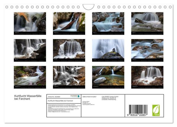 Produktbild: Kuhflucht Wasserf&auml;lle bei Farchant (Wandkalender 2026 DIN A4 quer), CALVENDO Monatskalender