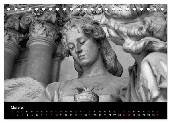 Produktbild: Lebende Steine - Skulpturen auf dem Friedhof Staglieno (Tischkalender 2026 DIN A5 quer), CALVENDO Monatskalender