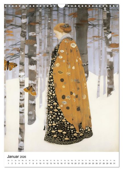 Produktbild: K&uuml;nstliche Impressionen. Ein Jahr in Klimts Natur. (Wandkalender 2026 DIN A3 hoch), CALVENDO Monatskalender