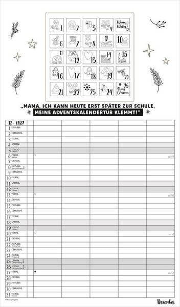 Produktbild: Visual Words Familienplaner 2027