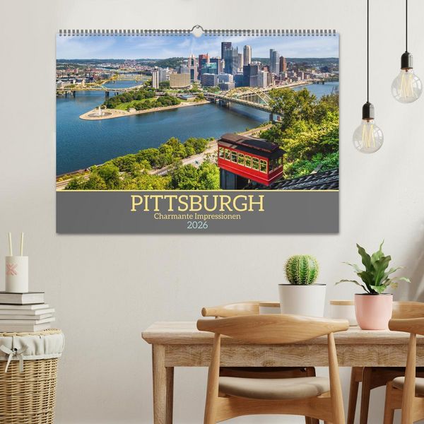 Produktbild: PITTSBURGH Charmante Impressionen (Wandkalender 2026 DIN A2 quer), CALVENDO Monatskalender