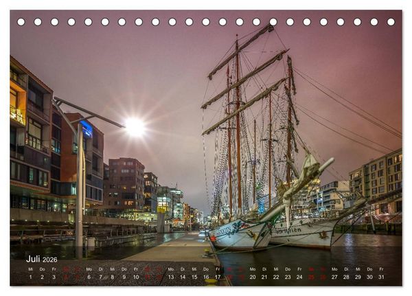 Produktbild: Deutschland Impressionen bei Nacht (Tischkalender 2026 DIN A5 quer), CALVENDO Monatskalender