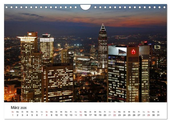 Produktbild: Frankfurt Skyline von Petrus Bodenstaff (Wandkalender 2026 DIN A4 quer), CALVENDO Monatskalender