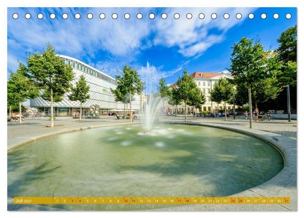 Produktbild: Ein Blick auf Leipzig (Tischkalender 2027 DIN A5 quer), CALVENDO Monatskalender