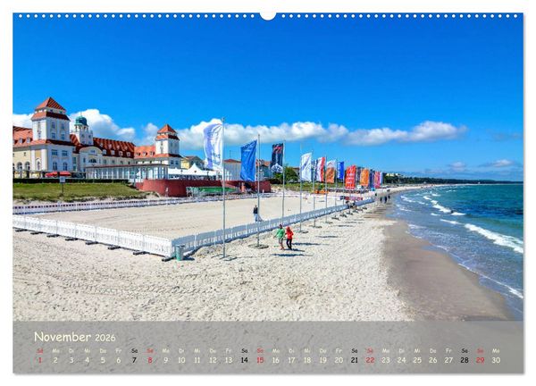 Produktbild: K&uuml;stenimpressionen von den Ostseeinseln R&uuml;gen und Usedom (hochwertiger Premium Wandkalender 2026 DIN A2 quer), Kunstdruck in Hochglanz