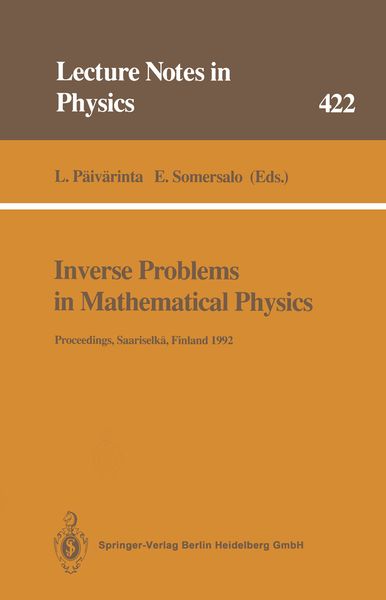 Produktbild: Inverse Problems in Mathematical Physics
