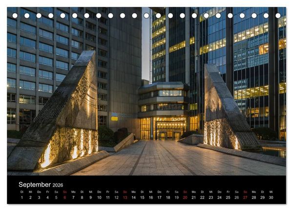 Produktbild: D&uuml;sseldorf - Ansichten am Abend (Tischkalender 2026 DIN A5 quer), CALVENDO Monatskalender