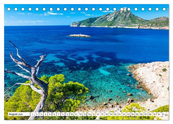 Produktbild: Mallorca - Sch&ouml;ne Impressionen der Insel (Tischkalender 2026 DIN A5 quer), CALVENDO Monatskalender