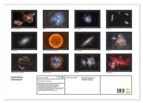 Produktbild: Faszination Universum (Wandkalender 2026 DIN A2 quer), CALVENDO Monatskalender
