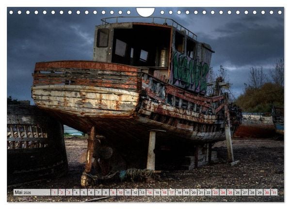 Produktbild: Cimeti&egrave;re de Bateaux de Rostellec (Wandkalender 2026 DIN A4 quer), CALVENDO Monatskalender