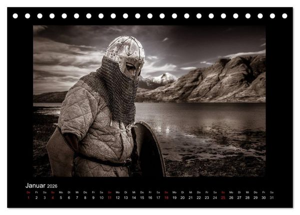 Produktbild: Wikinger und Krieger (Tischkalender 2026 DIN A5 quer), CALVENDO Monatskalender