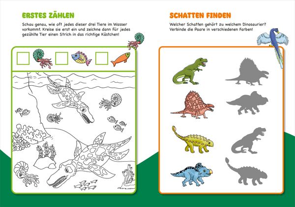 Produktbild: Malen und R&auml;tseln f&uuml;r Kindergartenkinder. Dinosaurier
