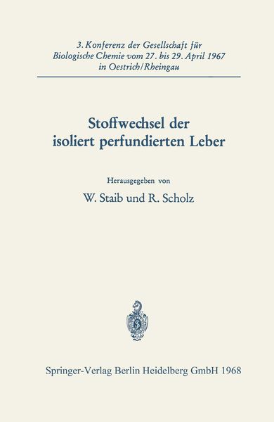 Produktbild: Stoffwechsel der isoliert perfundierten Leber