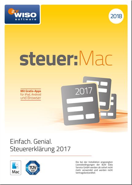 WISO steuer Mac 2018 (für Steuerjahr 2017)  - Onlineshop Thalia