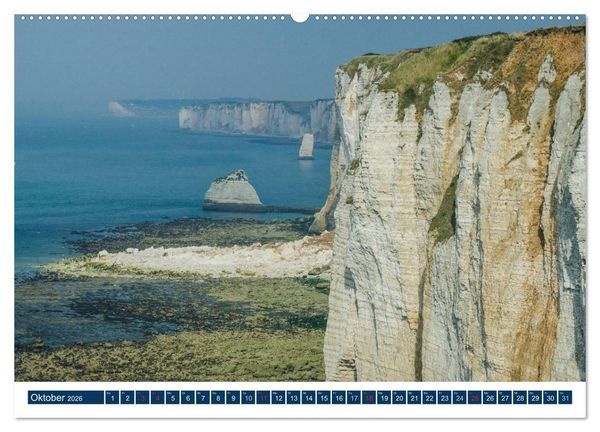 Produktbild: Normandie - raue K&uuml;sten, sanfte H&uuml;gel (hochwertiger Premium Wandkalender 2026 DIN A2 quer), Kunstdruck in Hochglanz