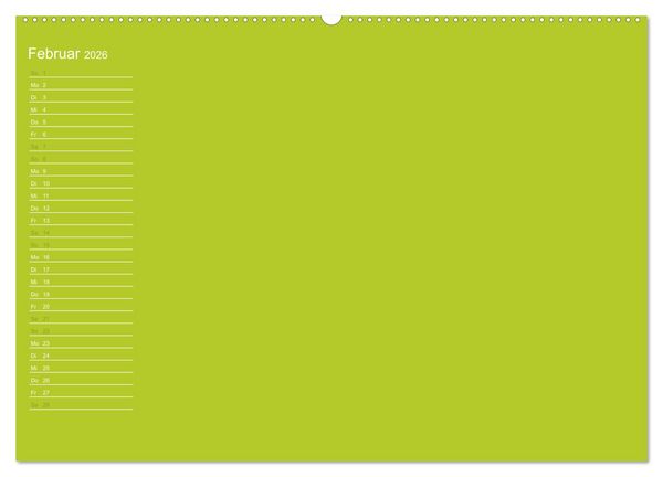 Produktbild: Bastel-Geburtstagskalender gr&uuml;n / Geburtstagskalender (Wandkalender 2026 DIN A2 quer), CALVENDO Monatskalender