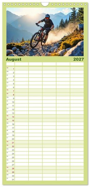 Produktbild: Familienplaner 2027 - Elemental Ride. Mountainbike-Action durch Schnee, Matsch, Sonne und Laub mit 5 Spalten (Wandkalender, 21 x 45 cm) CALVENDO