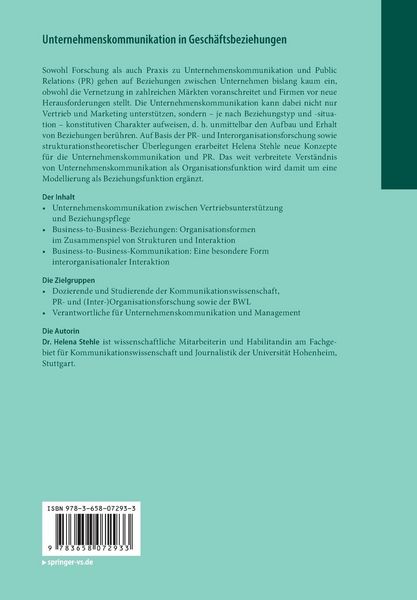 Produktbild: Unternehmenskommunikation in Gesch&auml;ftsbeziehungen