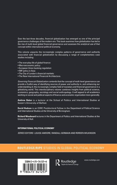 Produktbild: Governing Financial Globalization