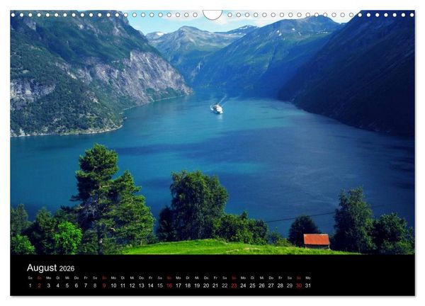 Produktbild: Norwegische Lichtblicke (Wandkalender 2026 DIN A3 quer), CALVENDO Monatskalender