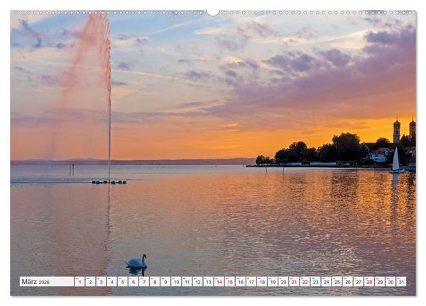 Produktbild: Bodensee - Traumlandschaften am Wasser (hochwertiger Premium Wandkalender 2026 DIN A2 quer), Kunstdruck in Hochglanz