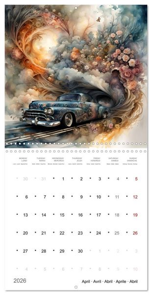 Produktbild: De la m&eacute;canique po&eacute;tique (Calendrier mural carr&eacute; 2026 30x30 cm) Calendrier double avec une page pour vos prises de notes