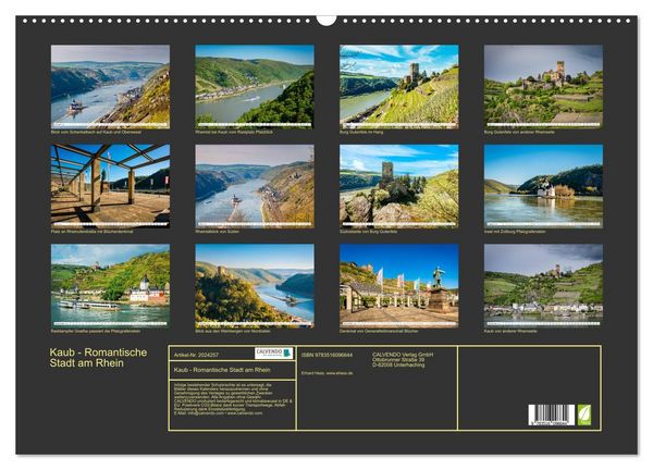 Produktbild: Kaub - Romantische Stadt am Rhein (Wandkalender 2026 DIN A2 quer), CALVENDO Monatskalender