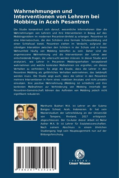 Produktbild: Wahrnehmungen und Interventionen von Lehrern bei Mobbing in Aceh Pesantren