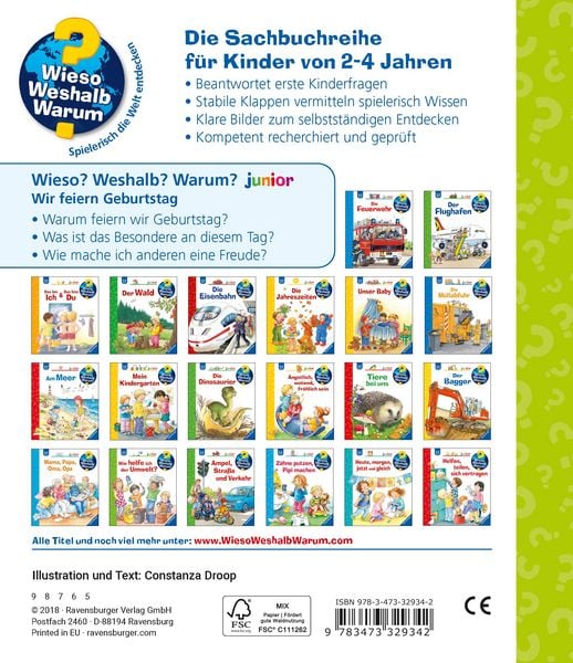 Produktbild: Wieso? Weshalb? Warum? junior, Band 27 - Wir feiern Geburtstag