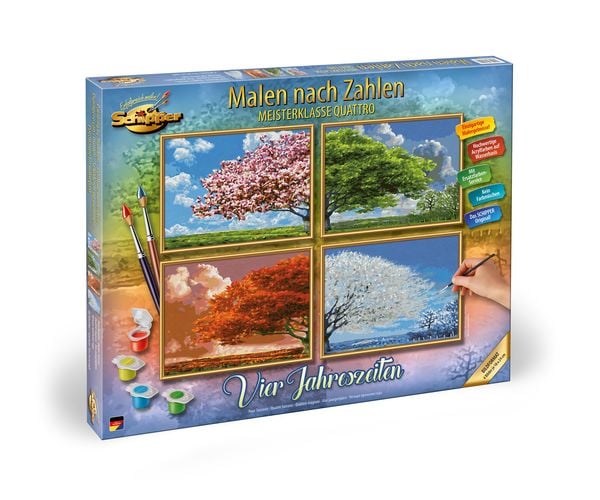 Schipper 609340902 - Malen nach Zahlen, Vier Jahreszeiten, Quattro je 18x24cm