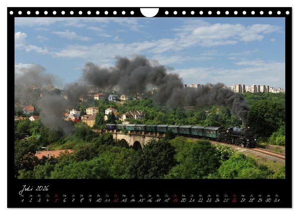 Produktbild: Faszination Dampflokomotive (Wandkalender 2026 DIN A4 quer), CALVENDO Monatskalender