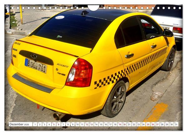 Produktbild: CUBA TAXIS - Havannas gelbe Flotte (Wandkalender 2026 DIN A4 quer), CALVENDO Monatskalender