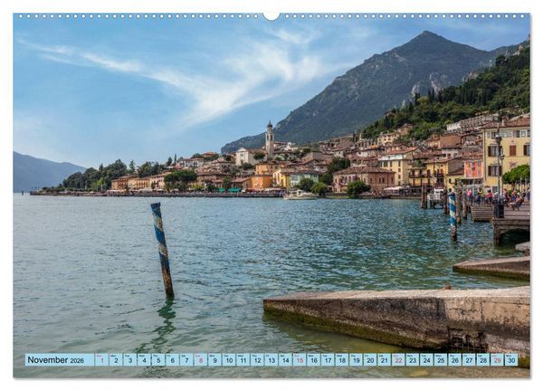 Produktbild: Lake Garda Mediterranean oasis in Northern Italy (High Quality Premium Wall Calendar 2026 DIN A2 landscape),CALVENDO 12 Month Wall Calendar