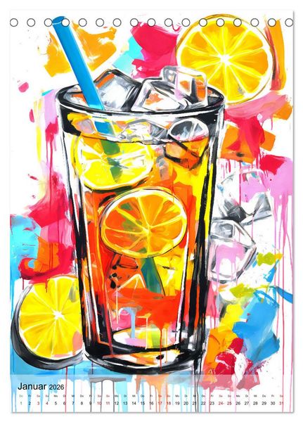 Produktbild: Abstrakte Cocktail-Palette! (Tischkalender 2026 DIN A5 hoch), CALVENDO Monatskalender