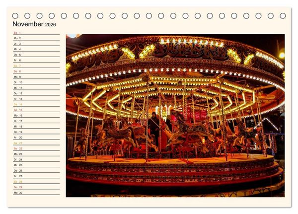 Produktbild: Karussell - Nostalgie (Tischkalender 2026 DIN A5 quer), CALVENDO Monatskalender