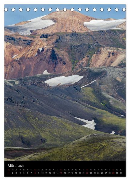 Produktbild: Island - Der Laugavegur-Kalender 2026 (Tischkalender 2026 DIN A5 hoch), CALVENDO Monatskalender
