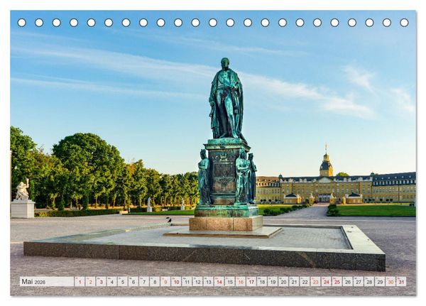 Produktbild: Karlsruhe Impressionen (Tischkalender 2026 DIN A5 quer), CALVENDO Monatskalender