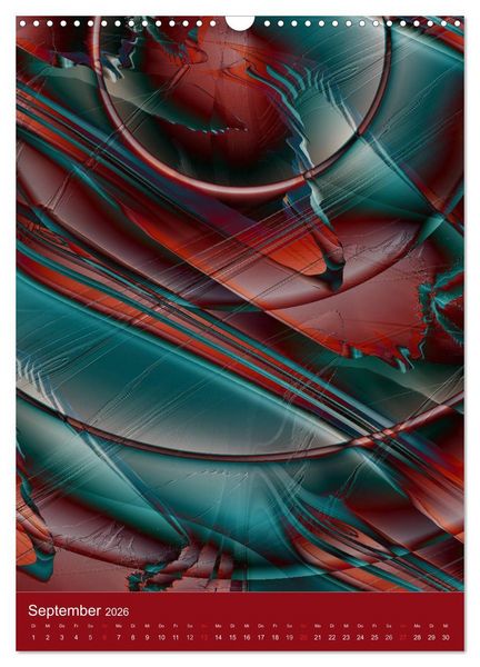 Produktbild: Digitale Kunst - rund und bunt (Wandkalender 2026 DIN A3 hoch), CALVENDO Monatskalender