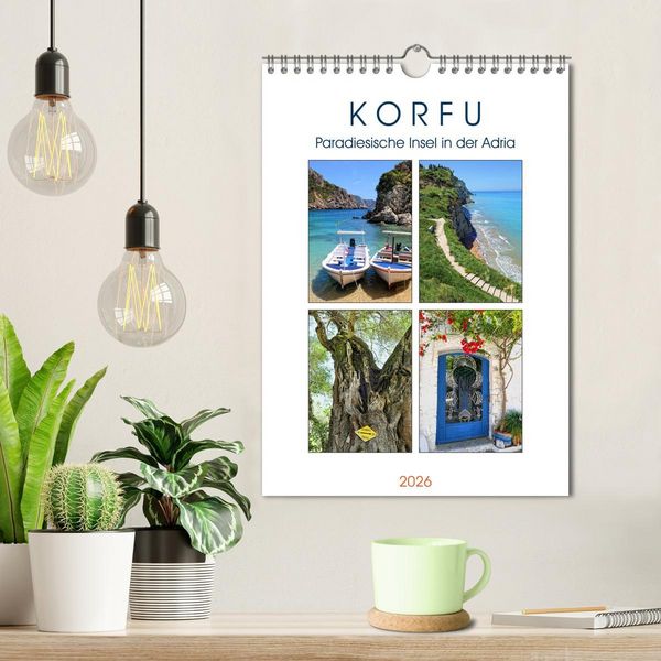 Produktbild: Korfu - Paradiesische Insel in der Adria (Wandkalender 2026 DIN A4 hoch), CALVENDO Monatskalender
