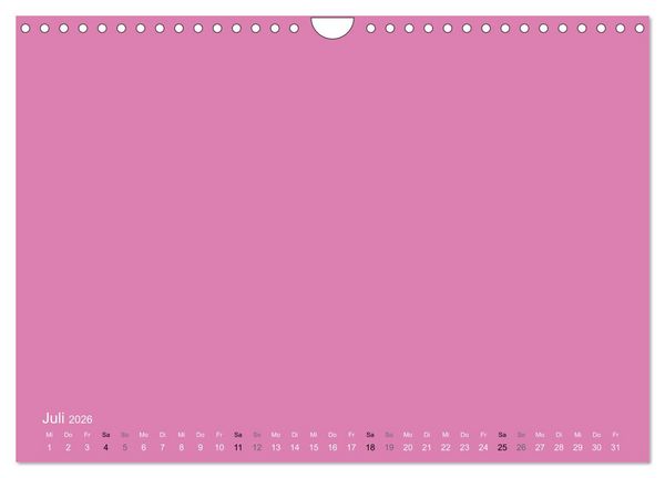 Produktbild: Bastelkalender - Pink (Wandkalender 2026 DIN A4 quer), CALVENDO Monatskalender