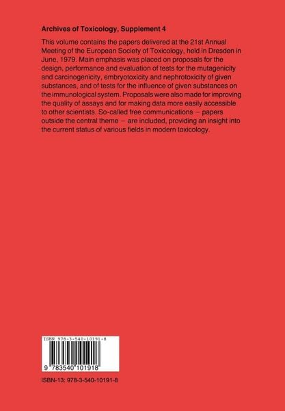 Produktbild: Further Studies in the Assessment of Toxic Actions