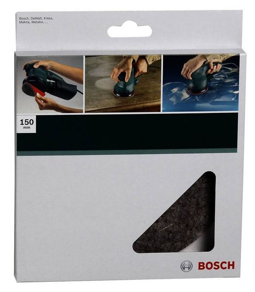Produktbild: Bosch Accessories 2609256054 Polierfilz f&uuml;r Exzenterschleifer, 125mm Klett 1St.